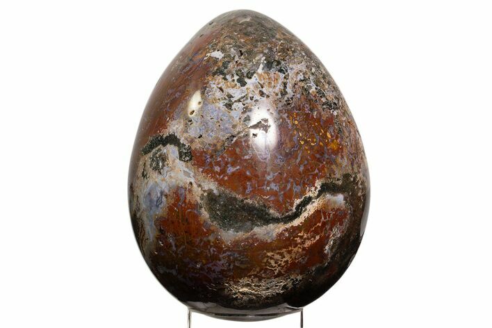 Colorful Polished Ocean Jasper Egg - Madagascar #339340